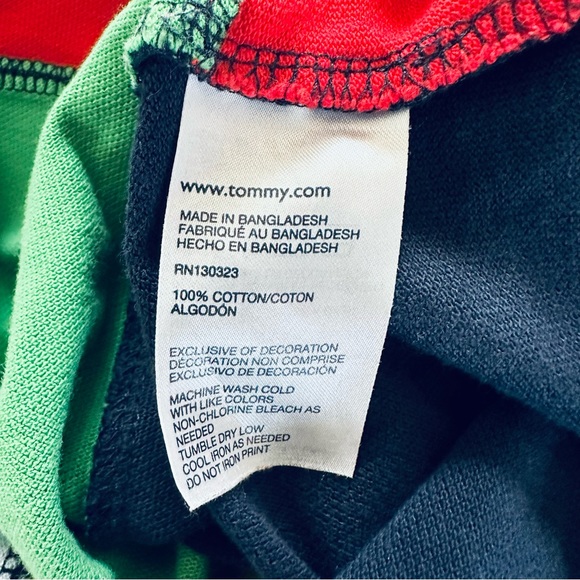 Tommy Hilfiger Boys 6 Polo Shirt Color Block Yellow, Green, Red, Blue - Picture 5 of 6